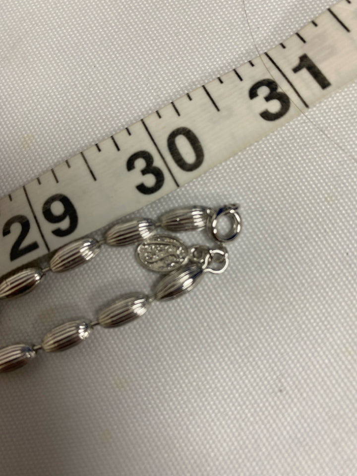 Silver Color Beaded Necklace