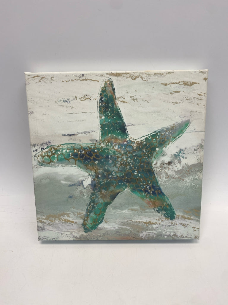 Turquoise Gold Canvas Art