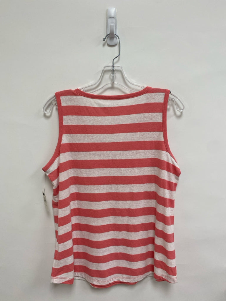 NWT Talbots  SIZE  14/16P Coral/White Stripes Sleeveless Plus Size Top