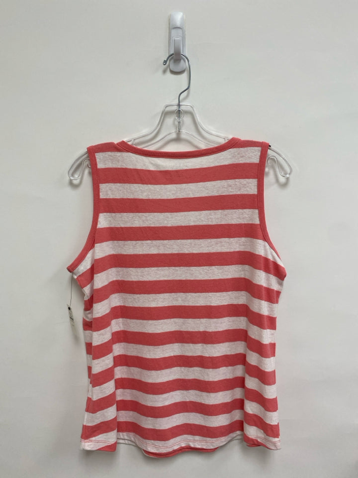 NWT Talbots  SIZE  14/16P Coral/White Stripes Sleeveless Plus Size Top