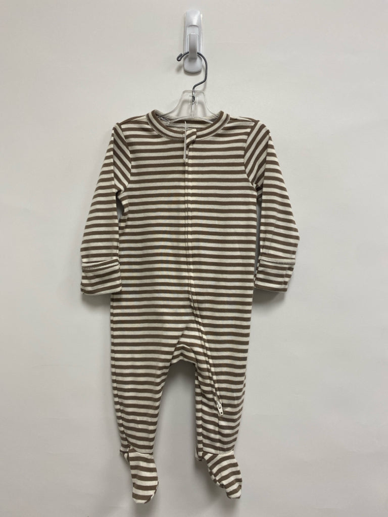 NWT Old Navy SIZE 6-9M Cream Brown Stripe Boy&
