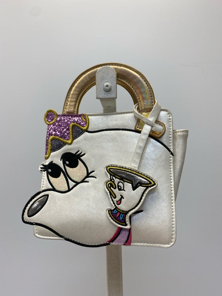 Disney White/Gold Beauty/Beast Handbag