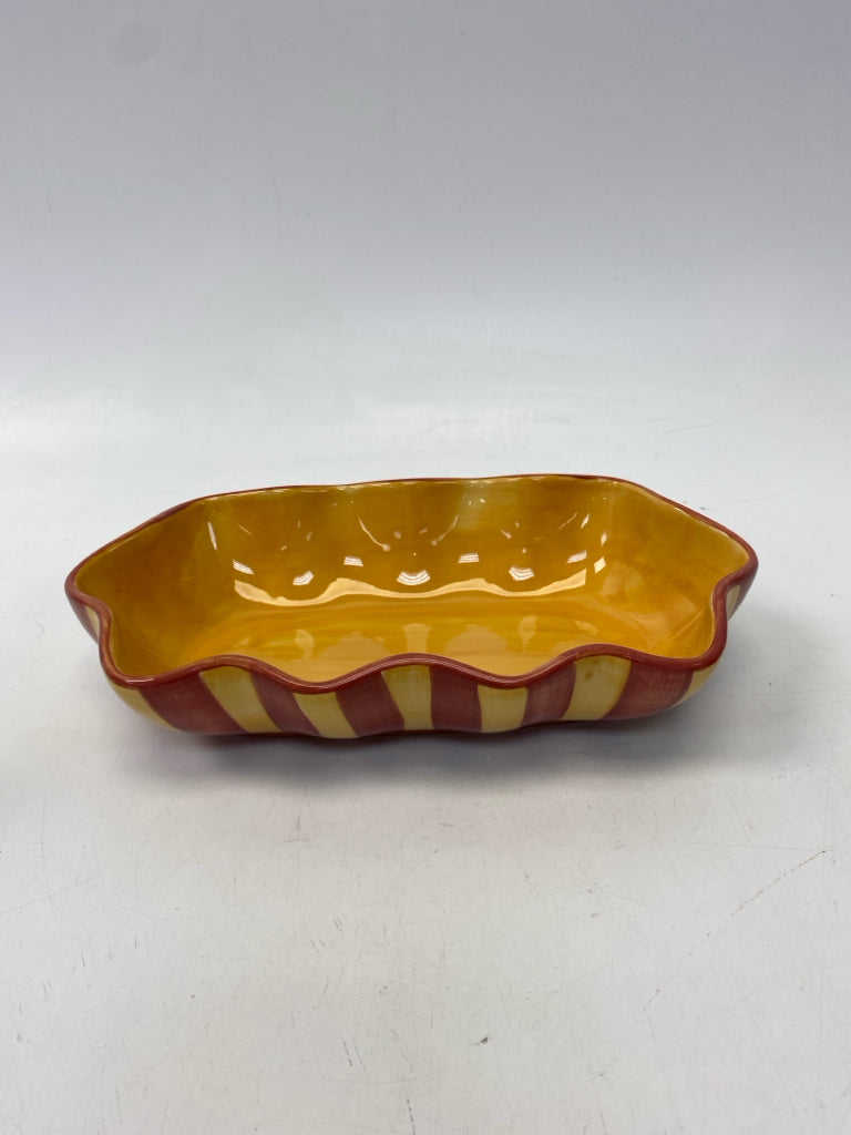 Southern Living Yellow Red Ceramic Bowl(s)