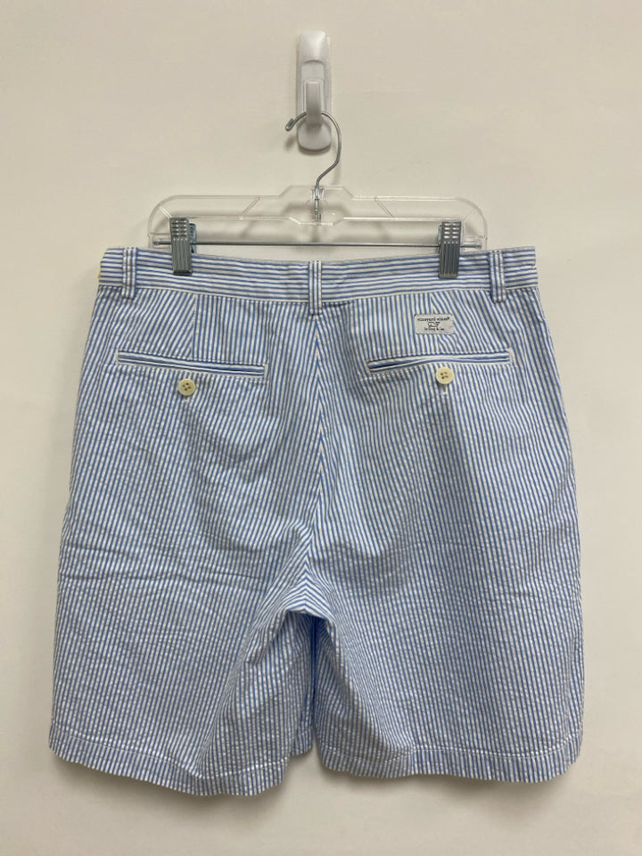 Vineyard Vines Size 30 White/Blue Stripes Seersucker Men&