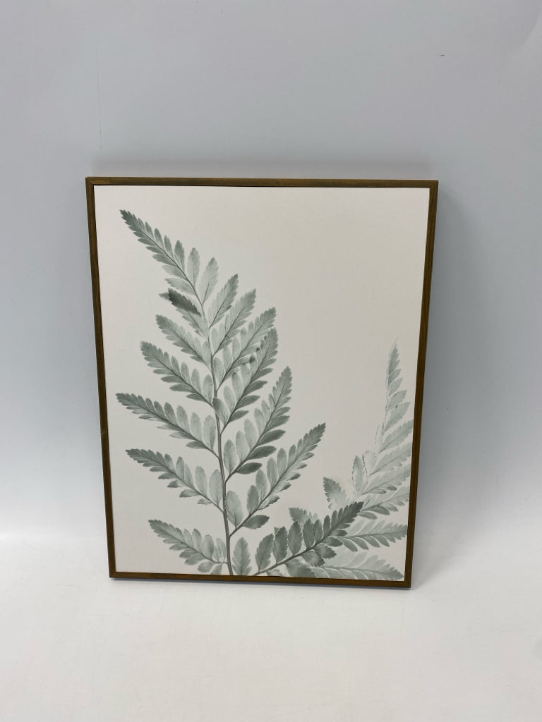 White Pale Green Leaves Wall Hanging