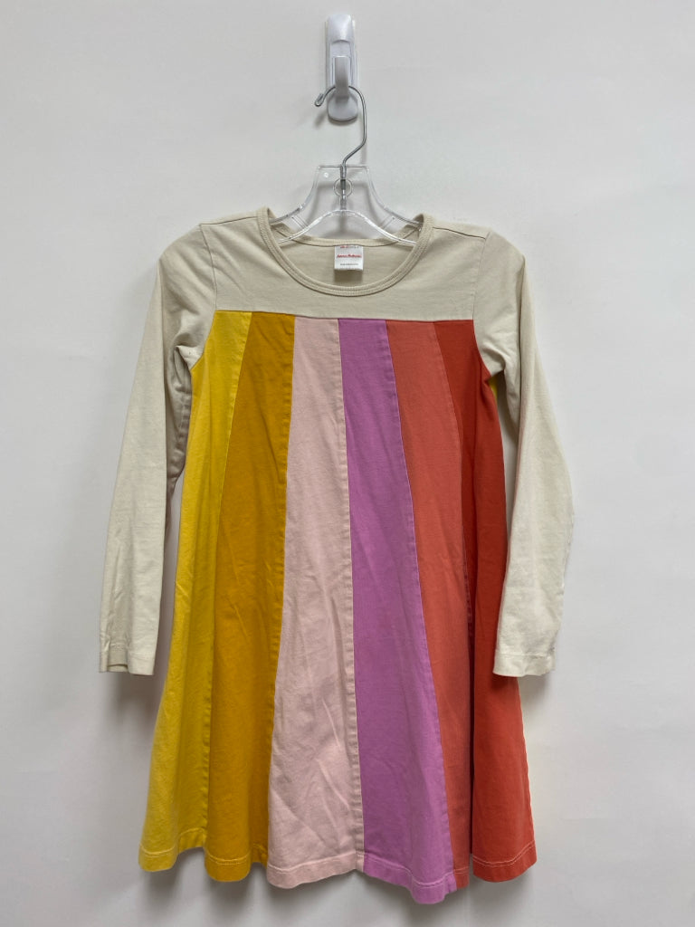 hanna Andersson SIZE 6/7 Cream Orange/Pink Stripe Girl&