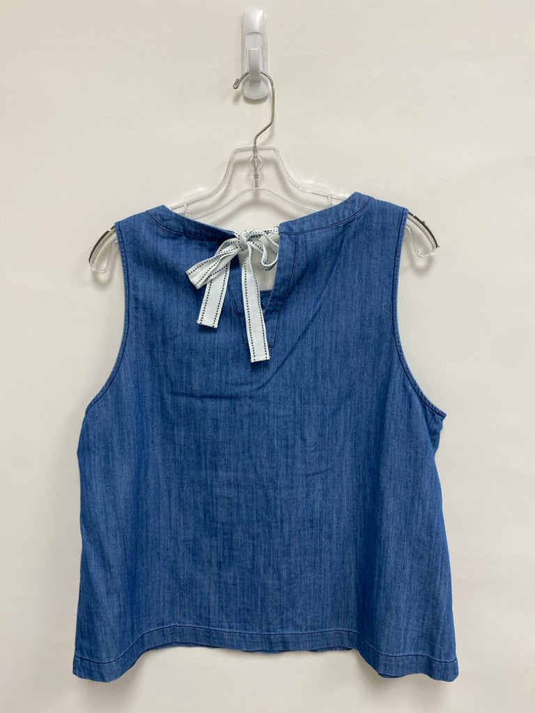 NWT Southern Tide Size XL Blue Sleeveless Chambray Ladies Top