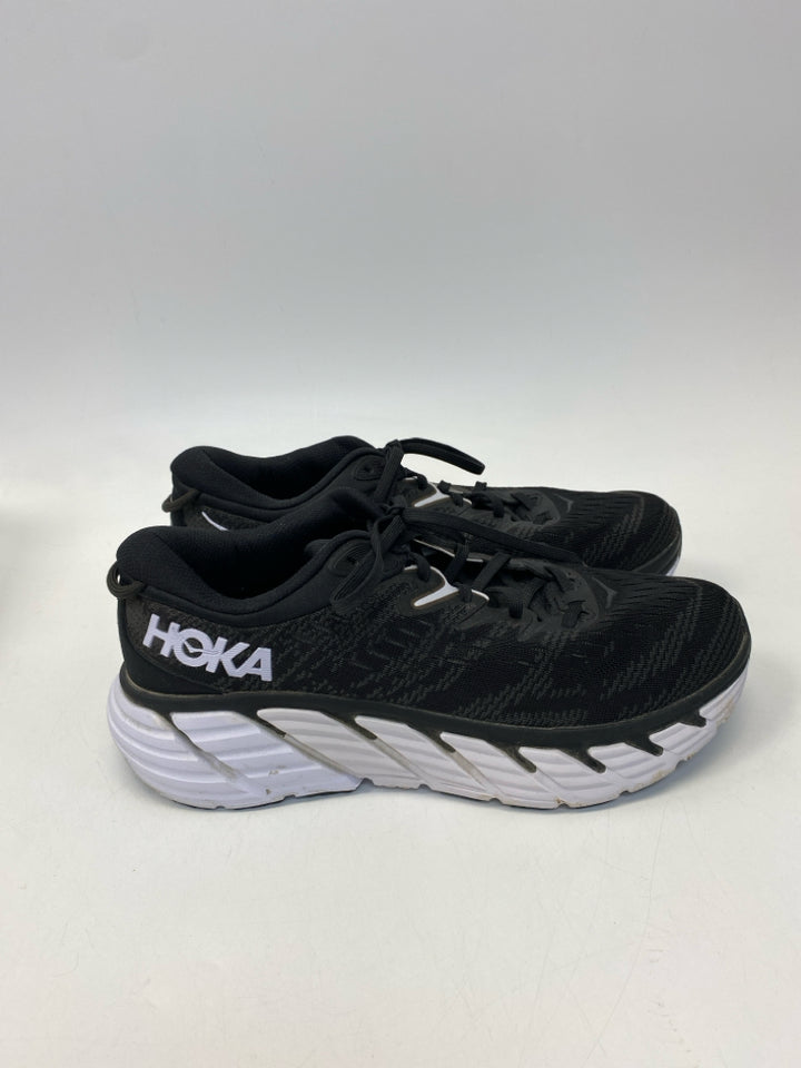 Hoka  Size 11 Black Gray/White Lace-up Sneakers