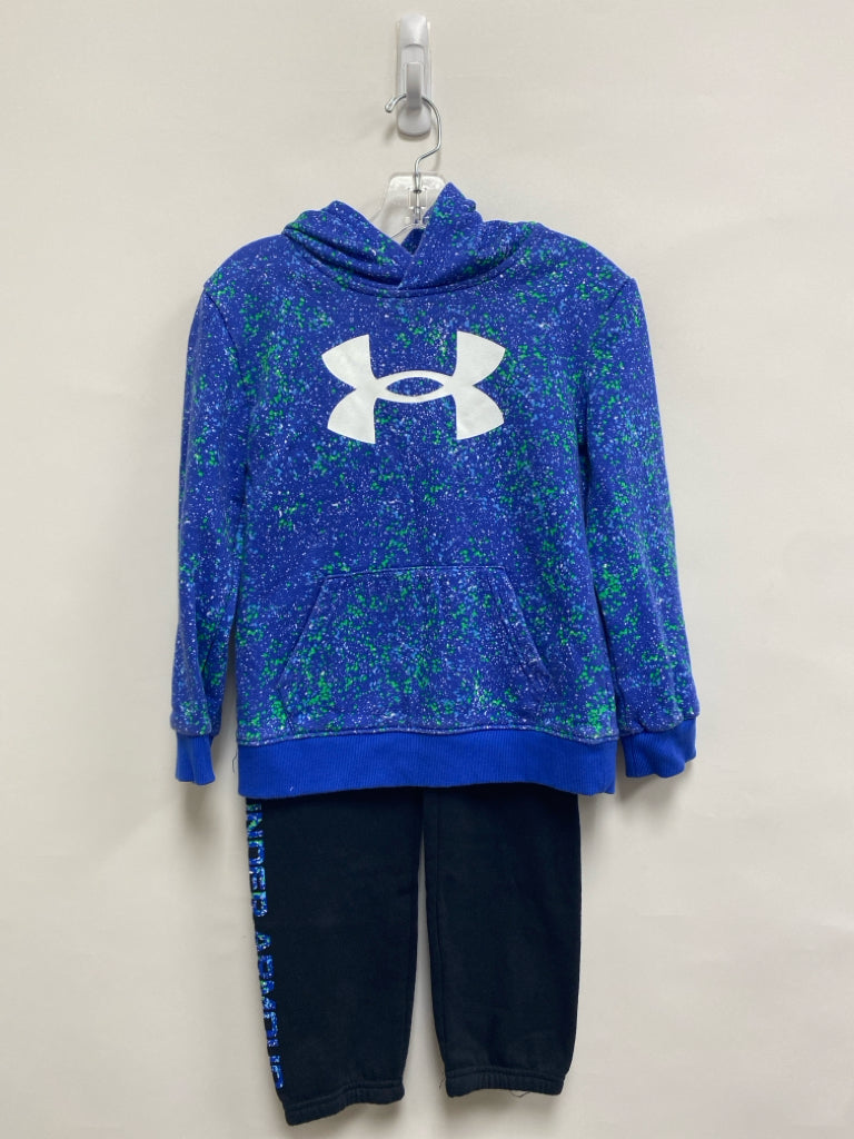 Under Armour SIZE 7 Blue Green Speckle Hooded Boy&