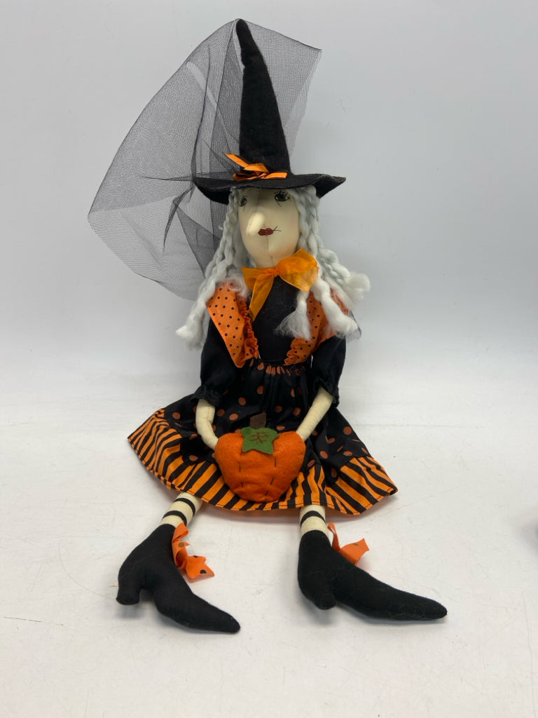 Black Orange Stuffed Fabric Halloween
