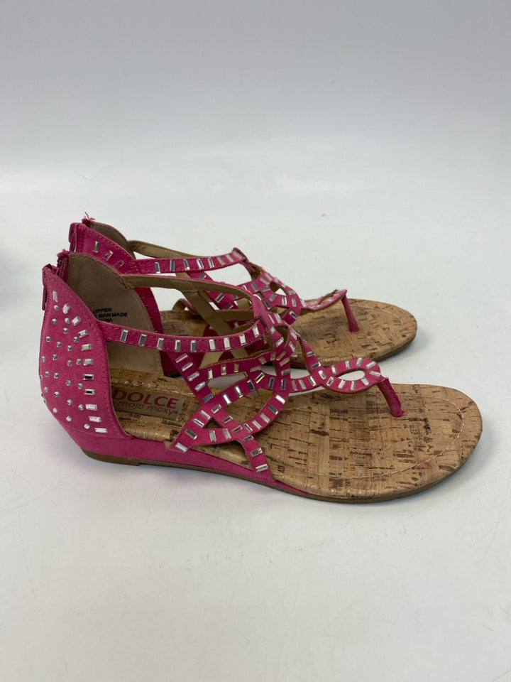 Size 8 Pink Rhinestone(s) Sandals