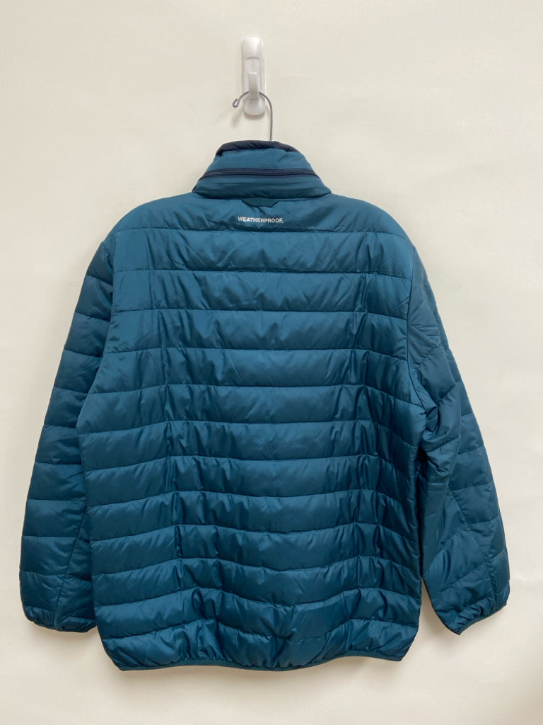 Weatherproof Garment Size M Teal Blue Puffer Men&