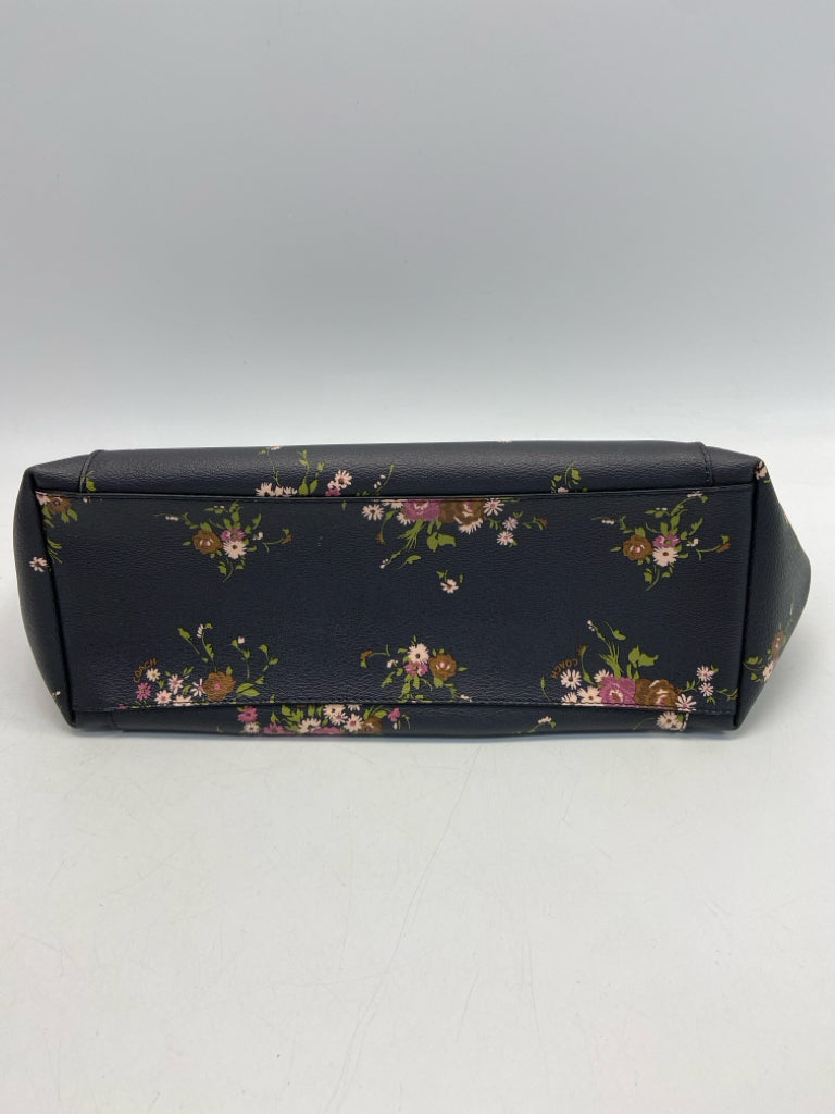 Coach Dark Navy Pink/Green Flower(s) Ava Tote 28965