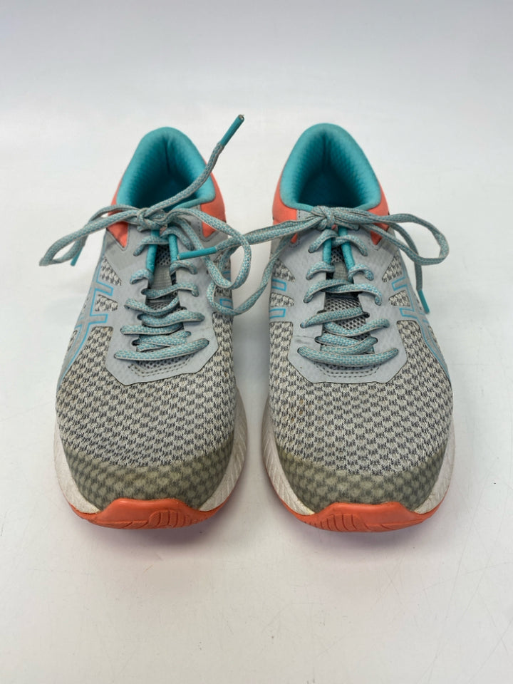 Asics  Size 7.5 Turq/Coral Lace-up Sneakers