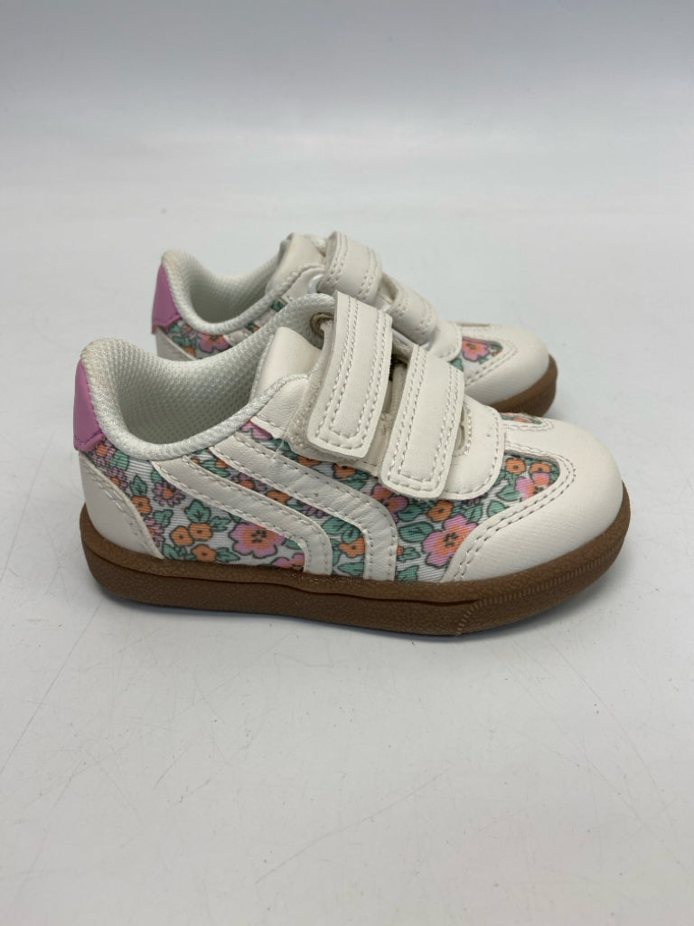 Cat &amp; Jack SIZE 5 White Green/Pink Flowers Girl&