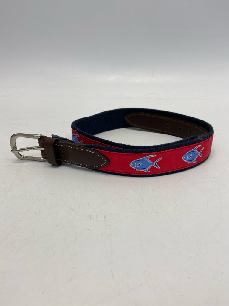 Vineyard Vines SIZE 30 Red Blue Fish Boy&