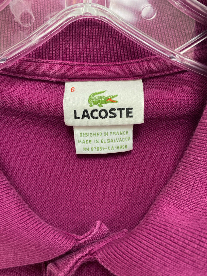 Lacoste Size M Purple Polo Men&