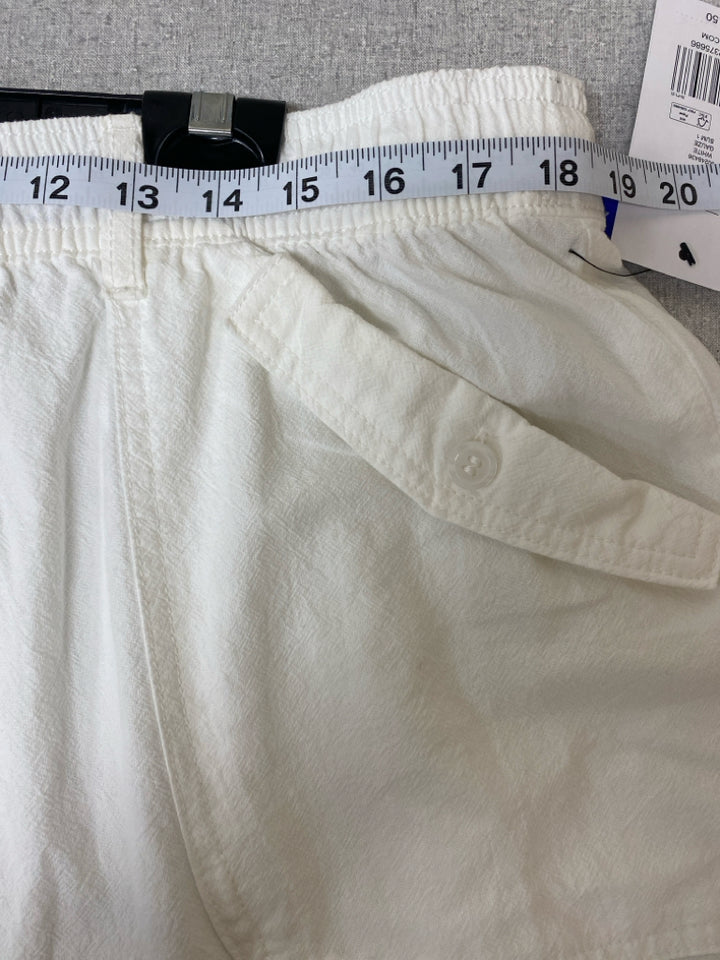 NWT Kim Rogers Size XL White Gauze Ladies Shorts