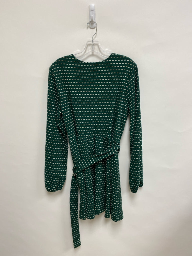 Maeve Size XL Green White Embroidered Ladies Dress