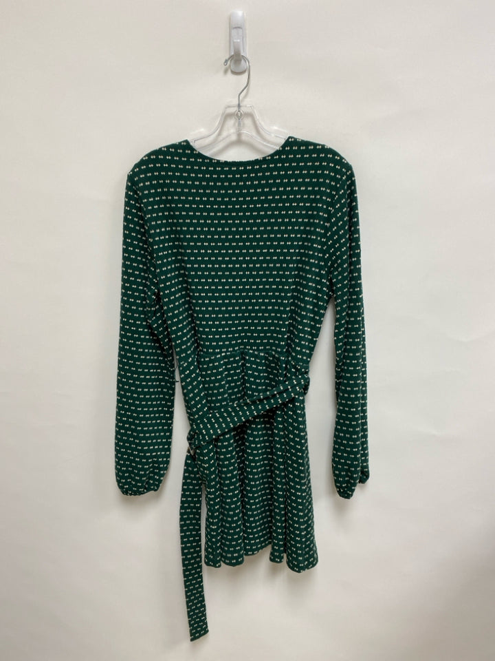 Maeve Size XL Green White Embroidered Ladies Dress