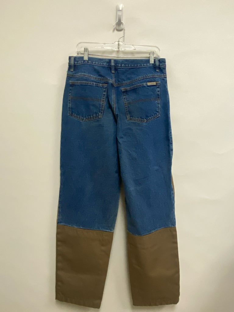 Columbia Size 34 Blue Brown Denim Men&