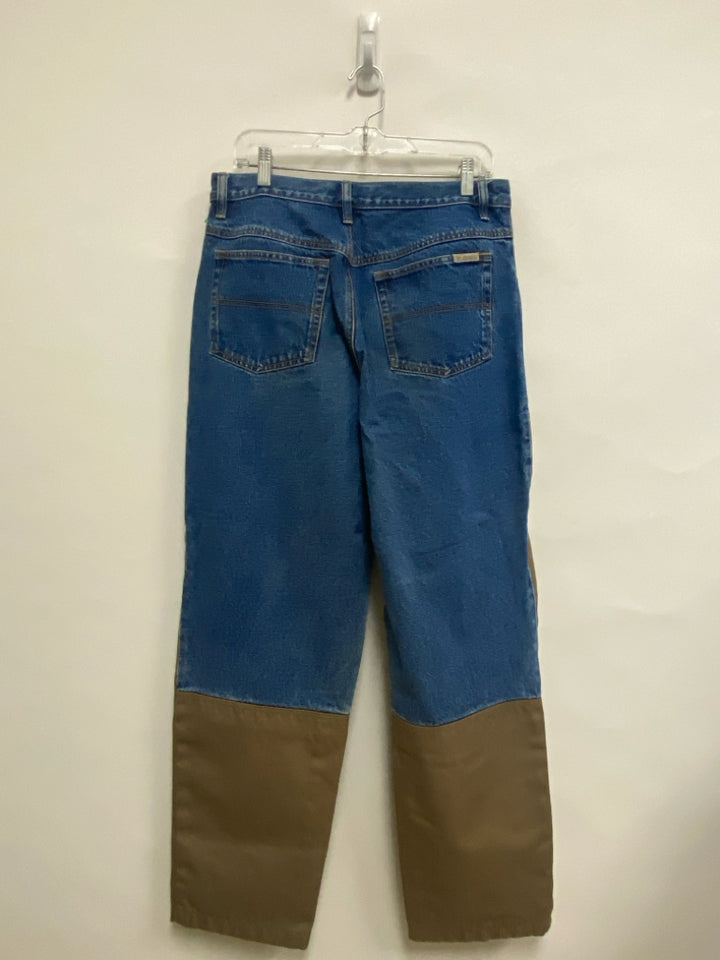 Columbia Size 34 Blue Brown Denim Men&