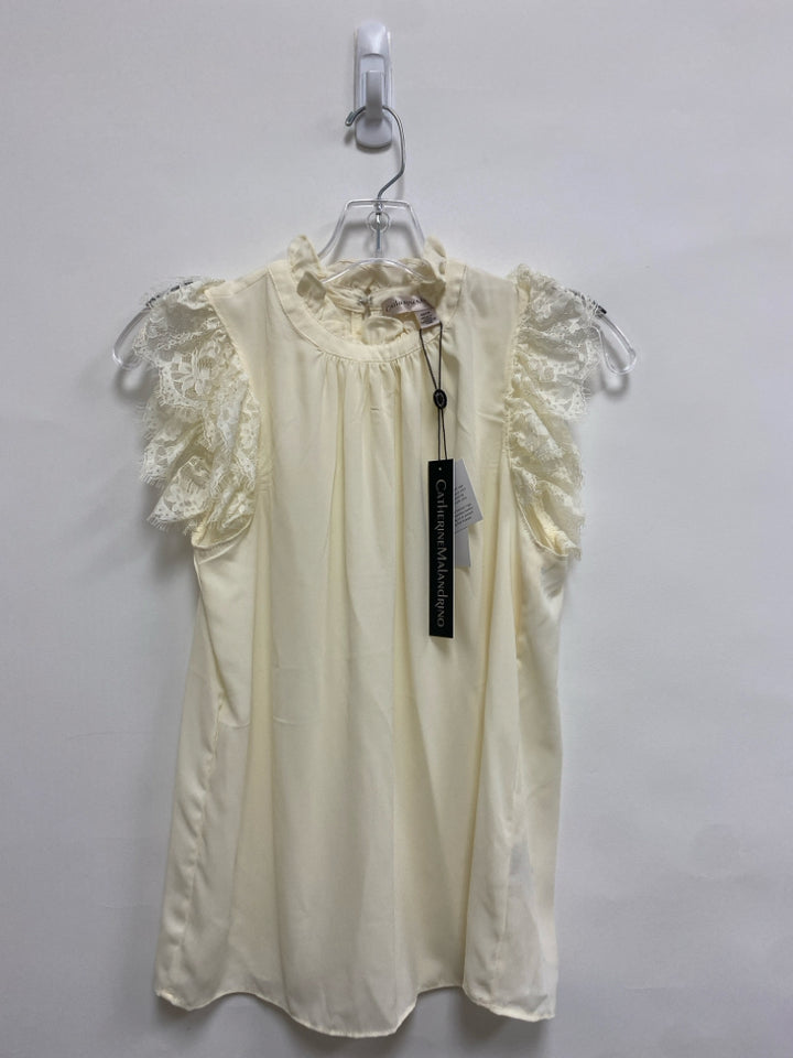 NWT Catherine Malandrino Size XS Cream Lace Ladies Top