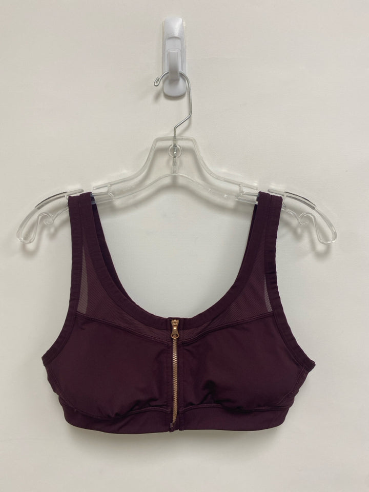 Lululemon Size 10 Burgundy Streaked Athletic  Bra