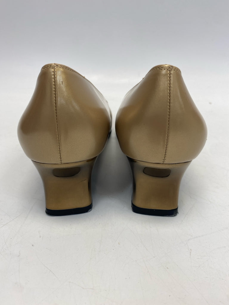Ferragamo US Shoe Size 11 Gold Heels