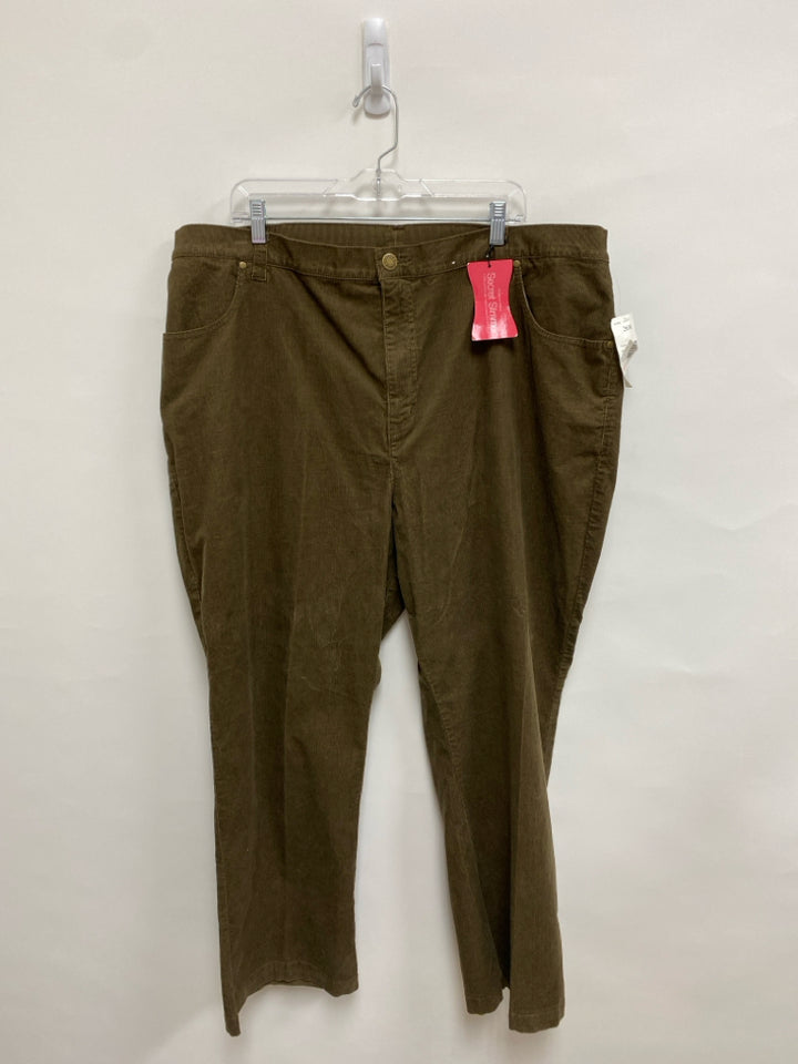 NWT Liz &amp; Me  SIZE  26W Brown Corduroy Plus Size Pants