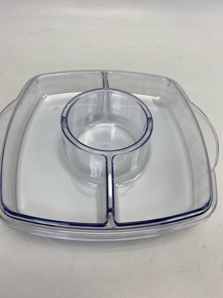 Pampered Chef White Clear Serving Piece