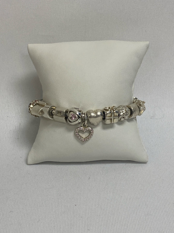 Pandora Silver Multi Color Shapes Bracelet