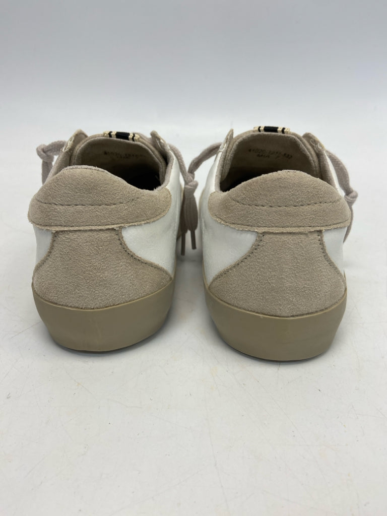 Shu Shop  Size 7 Beige White Lace-up Sneakers