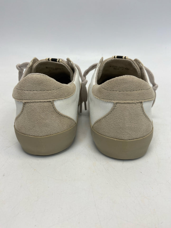 Shu Shop  Size 7 Beige White Lace-up Sneakers