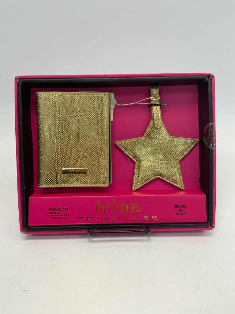 NEW/BOX Trina Turk Gold Shimmery Misc. Accessory