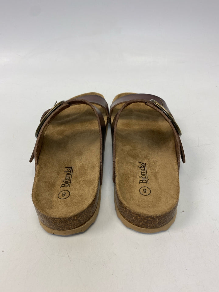 Bjorndal US Shoe Size 8 Brown Buckle(s) Sandals