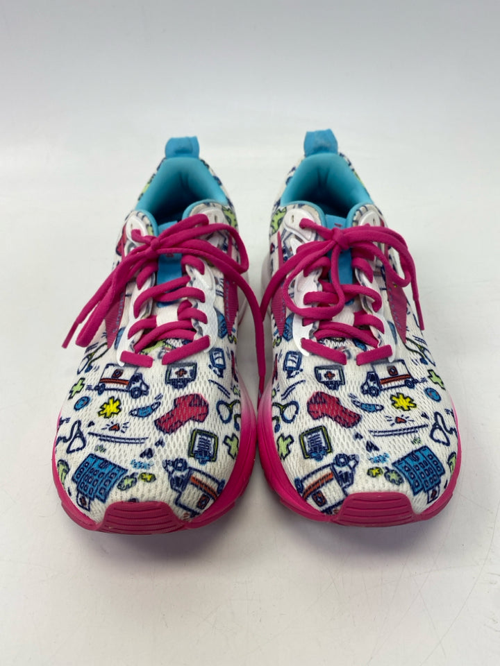 Brooks  Size 8.5 White Multi-Color Lace-up Sneakers