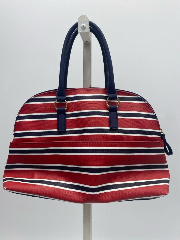 Tommy Hilfiger Red Navy Stripe(s) Handbag