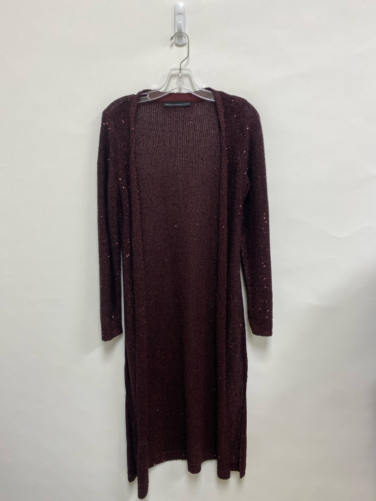 WHBM Size M Burgundy Black Sequins Ladies Sweater