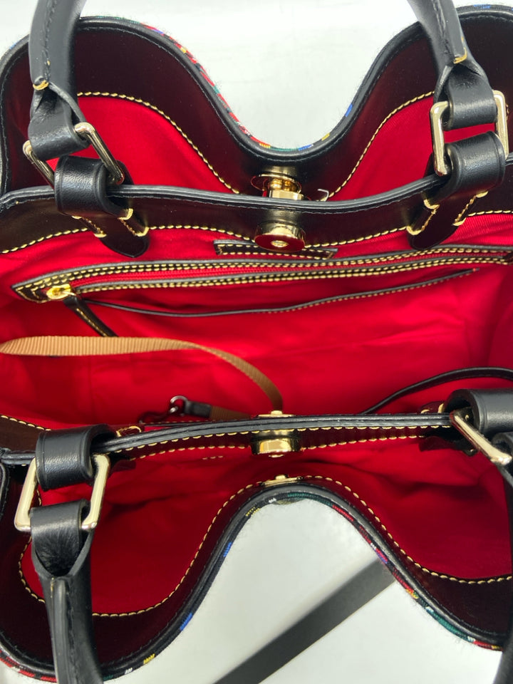 Dooney &amp; Bourke Black Red/Multi Plaid Handbag