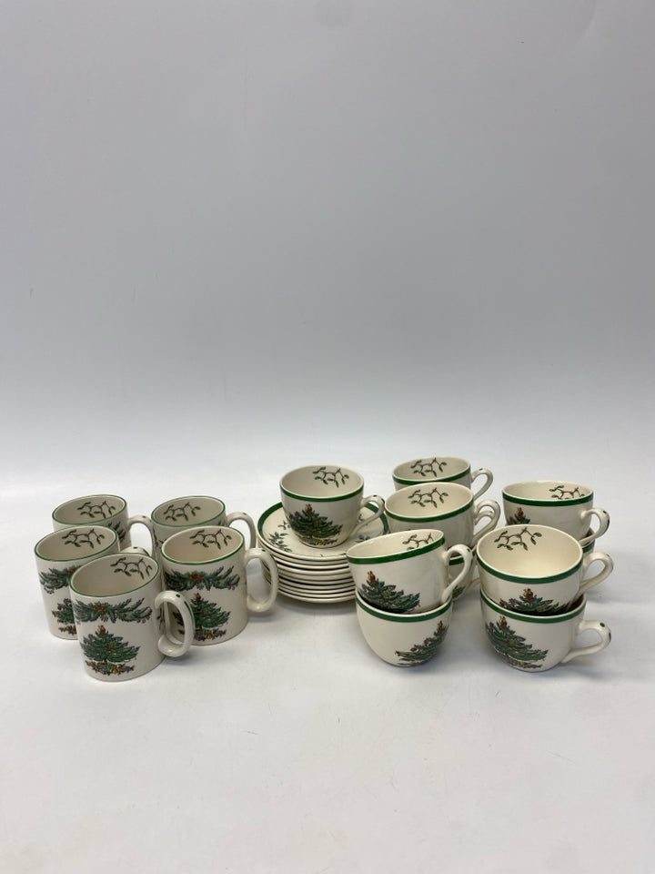 Spode Cream Green China Christmas