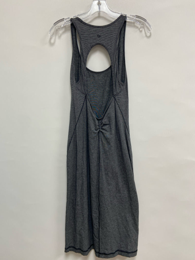 Lululemon Size 2 Black/White Streaked Sleeveless Ladies Dress
