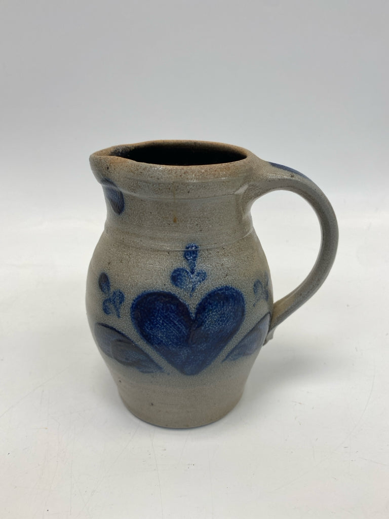 Gray Blue Hearts Pottery Pottery