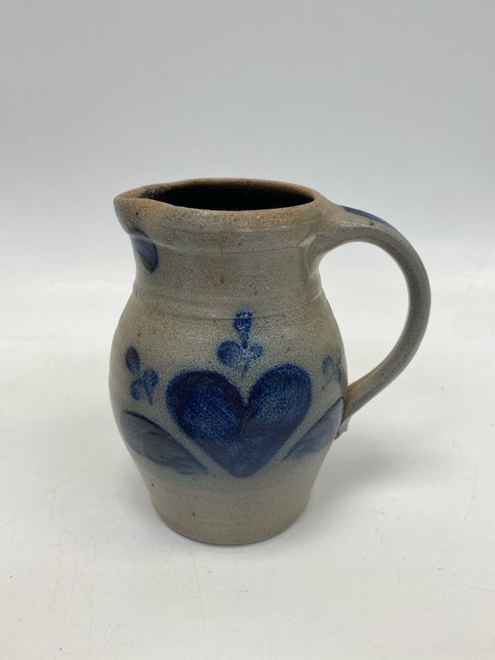 Gray Blue Hearts Pottery Pottery