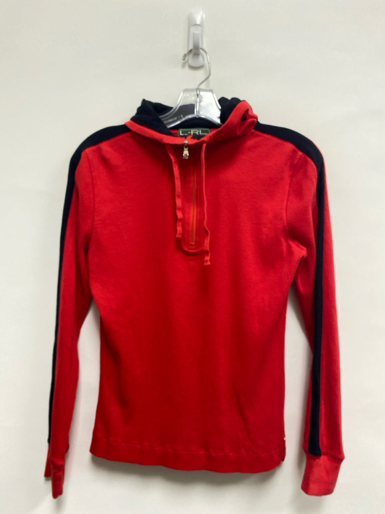 Ralph Lauren Size S Red Black Hooded Ladies Top