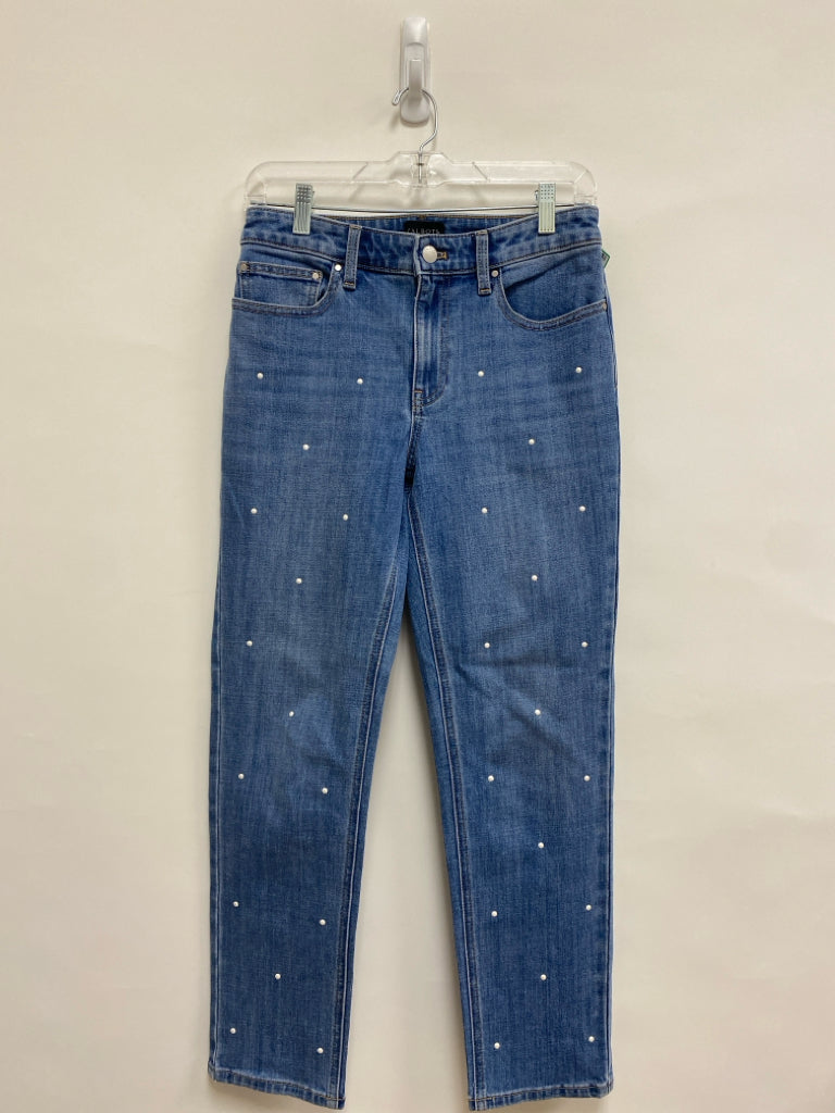 Talbots Size 2 Faded Denim Studded Ladies Jeans