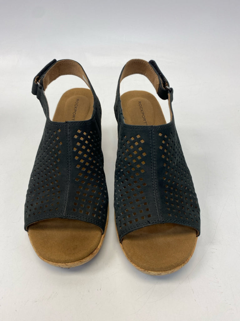 Rockport  Size 7.5 Black Perforated Sandals