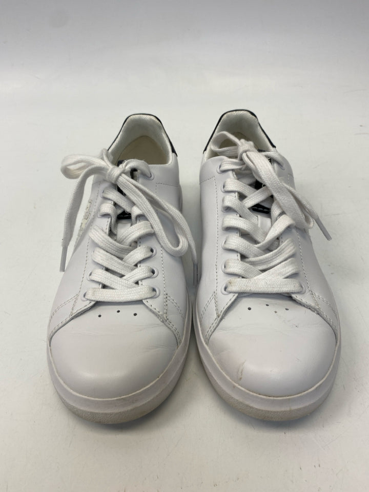 Tory Burch US Size 6.5 White Black Lace-up Sneakers
