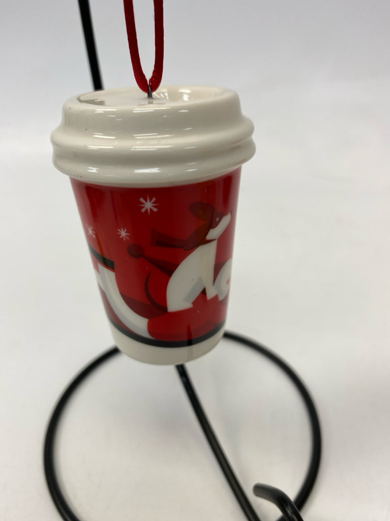 Starbucks Red Cream Ornaments