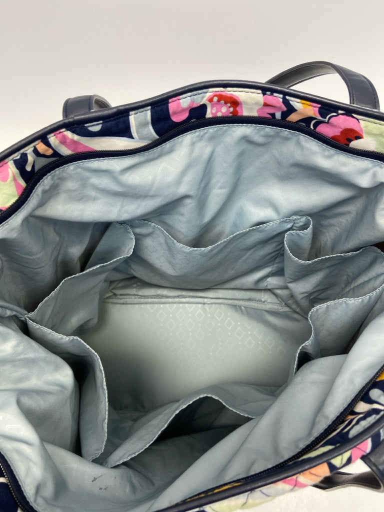 Vera Bradley Navy Pink/Multi Floral Tote Bag